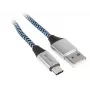 Tracer TRAKBK46266 USB cable USB 2.0 1 m USB C USB A Black Blue Silver
