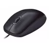 Logitech M90 wired optical office mouse — 1000 DPI, ambidextrous, USB Type-A, black