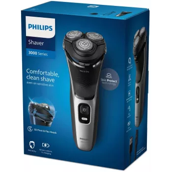 Electric shaver Philips 3000 Series S3143/00 — 3-head rotary, Wet & Dry, Li-Ion, 60 min run time