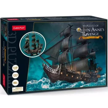 3D LED Puzzle Queen Annes L522H — decorative illuminated model kit with LED lighting