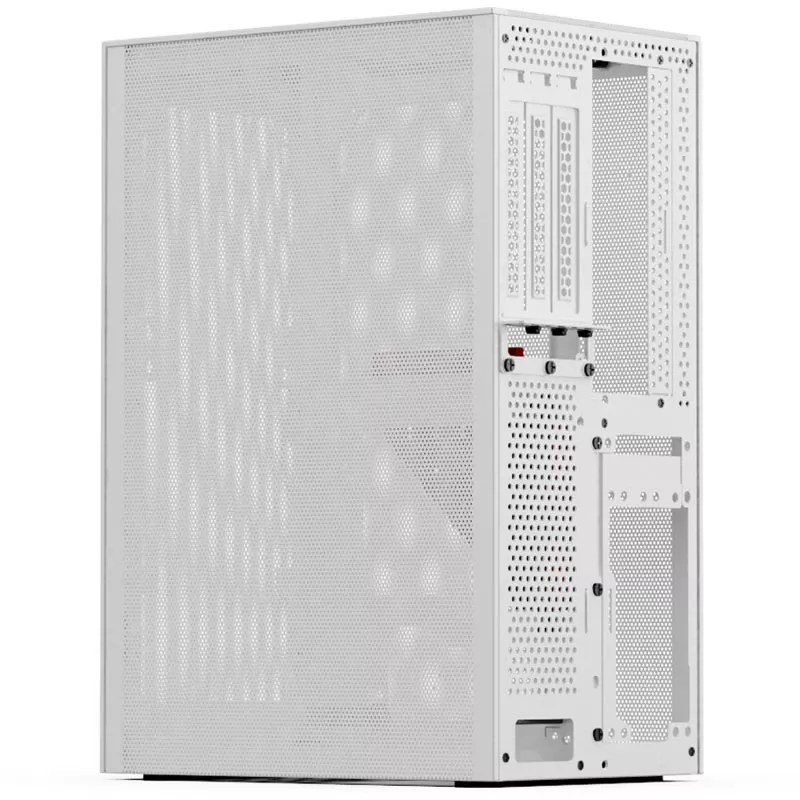 Computer Case SSUPD Meshlicious Full Mesh PCIE 4.0 Edition Mini-ITX Case - White