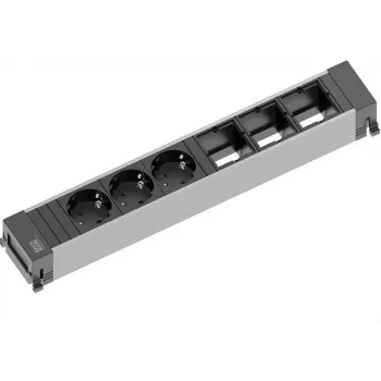 Bachmann POWER FRAME power extension 0.2 m 3 AC outlets Indoor Black Grey