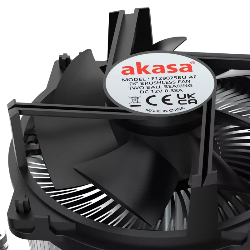Akasa Intel LGA1700 Processor Hybrid cooler 9 cm Aluminium, Black 1 pc(s)