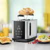 Toaster Rommelsbacher TO850 2-slice, 850 W, stainless steel/black, XL slots