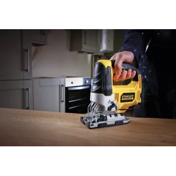 Jigsaw STANLEY FME340K — 710 W, 3000 spm, cutting depth wood 85 mm, steel 10 mm, top handle, bevel adjustable