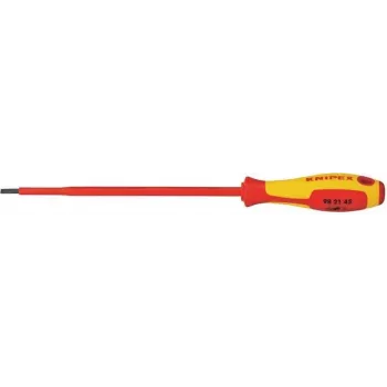 Knipex VDE VDE Slotted Screwdriver Blade Width: 4.5 mm Blade Length: 180 mm DIN EN 60900 (98 21 45)