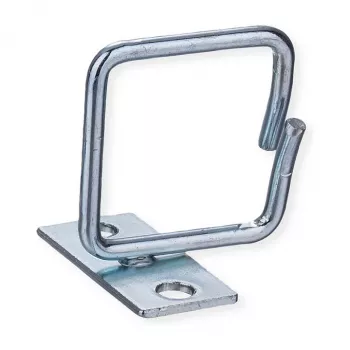 ROLINE cable grommet, 40x40 mm, Metal, side cable entry
