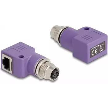 DeLOCK 60680 cable gender changer M12 RJ45 Violet