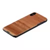 Phone case man and wood for iPhone X/XS — cappuccino black protective cover