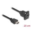 DeLOCK D-Type HDMI cable male to female black 20 cm