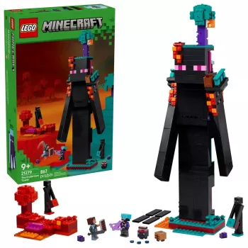 Construction toy LEGO Minecraft set 21279 The Enderman Tower, 867 pieces, 2 minifigures, 450 mm height