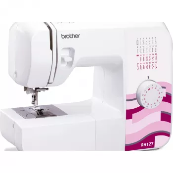Automatic domestic sewing machine Brother RH127VP2 — 27 programs, 820 RPM, 5 mm stitch width, free arm, LED display