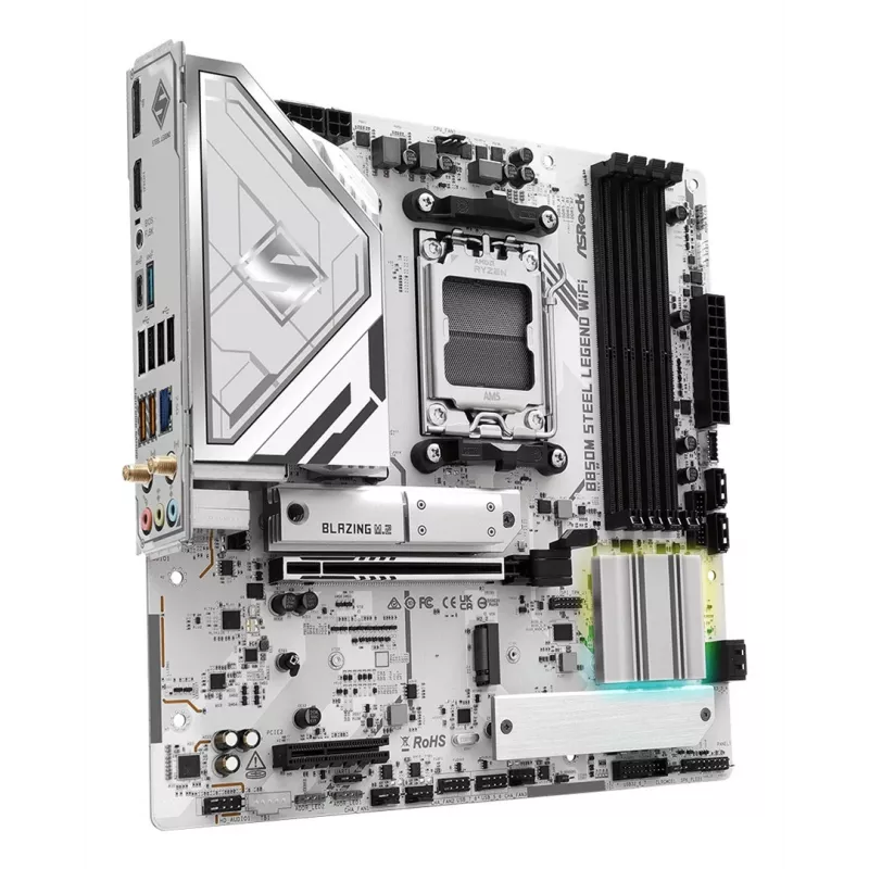Motherboard ASRock B850M Steel Legend WiFi — AMD B850, Socket AM5, microATX, DDR5, 4 DIMM, Wi‑Fi 7, 2.5Gb LAN