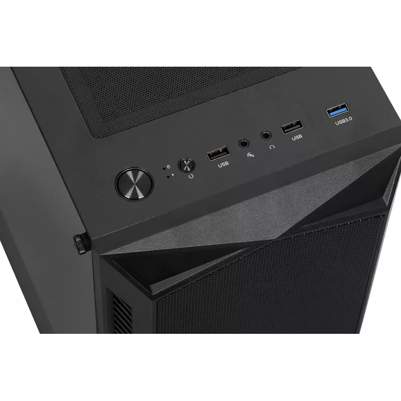 PC Case IBOX LUPUS 27 Midi Tower ATX, tempered glass, RGB, 455×200×380 mm, supports ATX, GPU up to 32 cm