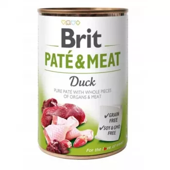BRIT Pate&Meat Adult Duck - Wet dog food - 400 g