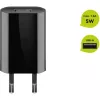 USB wall charger GOOBAY 5 W, 1x USB 2.0, input 100–240 V, black
