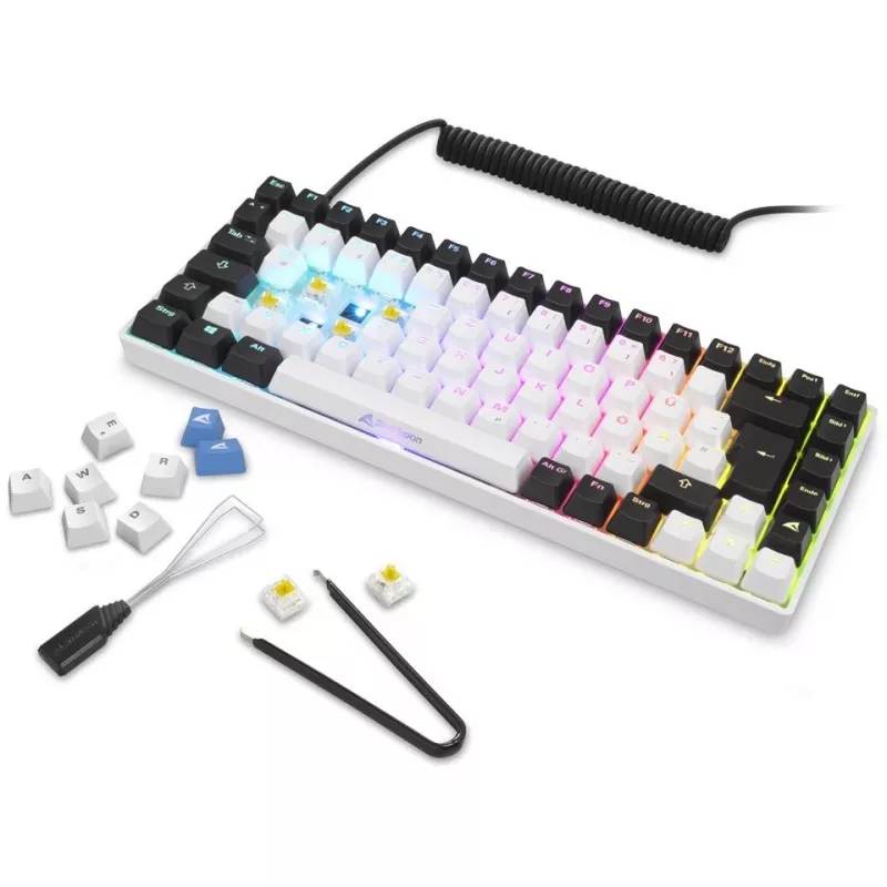 Sharkoon SKILLER SGK50 S3 Keyboard Gaming USB AZERTY French White