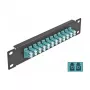 Fiber Optic Patch Panel DeLOCK 10 inch 12 Port LC Duplex aqua 1U black