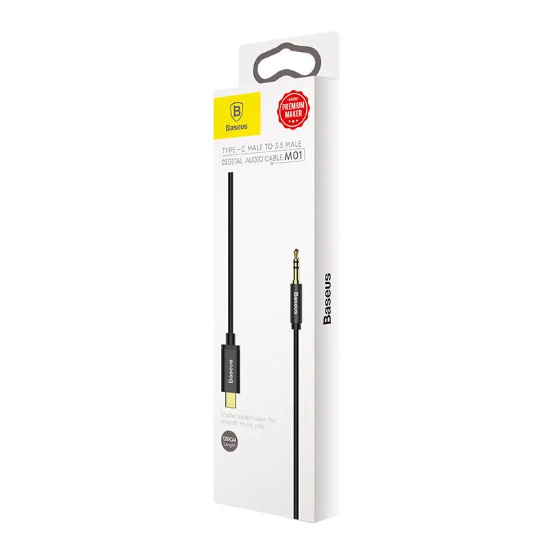 Baseus Yiven Audio cable USB-C to mini jack 3,5mm, 1.2m (Black)