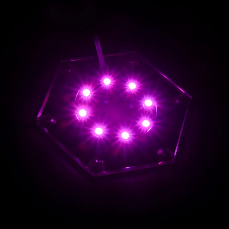 Mounting kit BitsPower Hexagon BP-WTHU-RGB — acrylic transparent, 91.4×80×6.5 mm