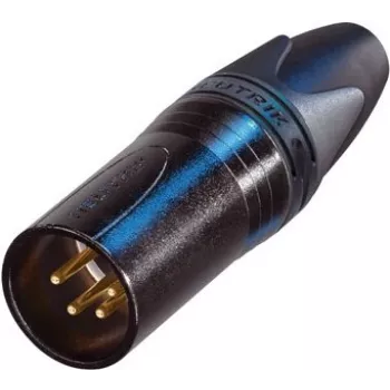 Neutrik XLR-Connector Plug, straight Number of Poles: 4 Black NC4MXX-B 1 pc(s) (NC4MXX-B)