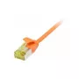 Patch Cable RJ45, CAT6A 500Mhz,10m, orange, U/FTP, slimline Round d=3,8mm, TPE/LSZH(Superflex), AWG32, with Cat.7 Raw Cable, Synergy 21 (S217369V3)