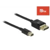 DeLOCK - DisplayPort-Cable - DisplayPort (M) to Mini DisplayPort (M) - 2 m - Black - 8K Support