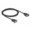 DeLOCK Serial Cable RS-232 D-Sub9 male to female 2 m Black