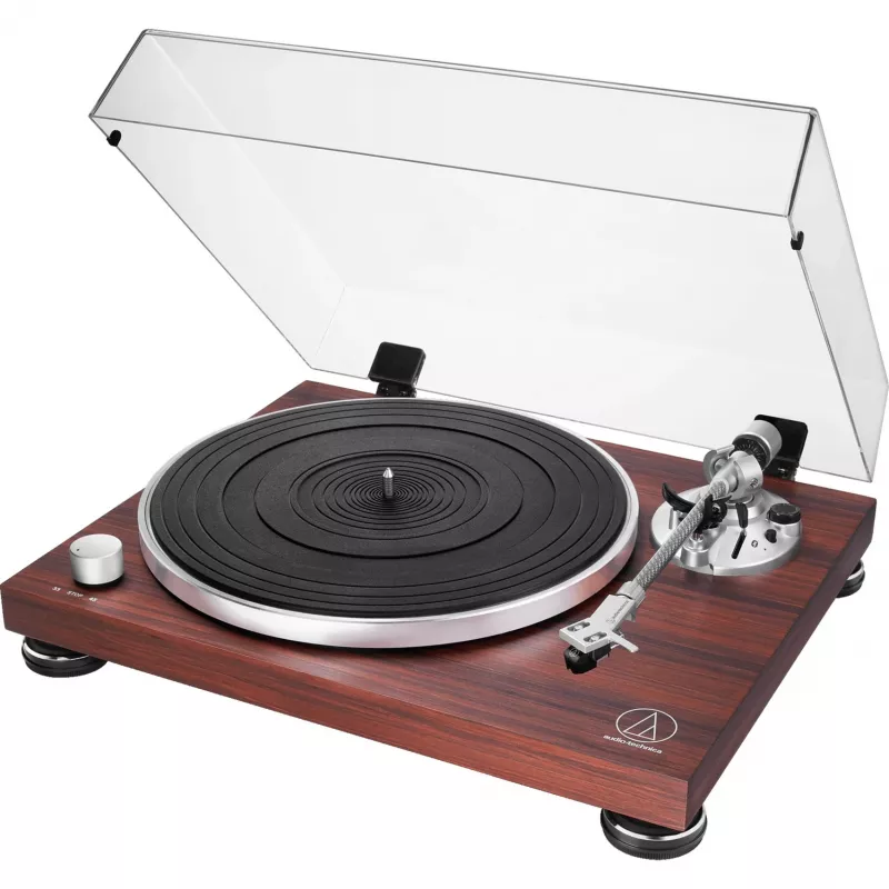 Belt-drive audio turntable Audio-Technica AT-LPW50BTRW Brown Manual