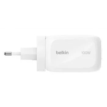 Wall charger Belkin BOOSTCHARGE 100W 2C1A WCH016HQWH with interchangeable plug