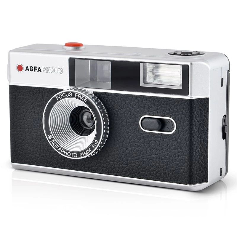 AgfaPhoto 603000 Film Camera Compact Film Camera 35 mm Black - Silver (603000)