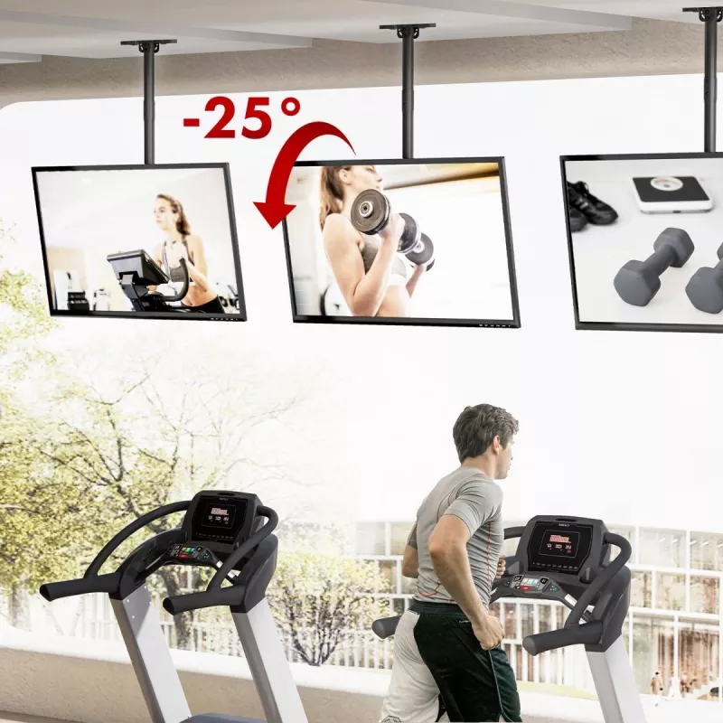 Ceiling TV mount MACLEAN MC-112B, max load 60 kg, adjustable tilt and rotation