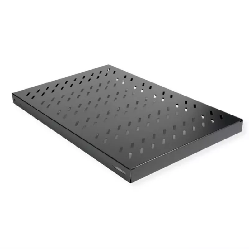 Rack shelf ROLINE 19-inch 1U adjustable 700mm 50kg black
