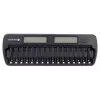 Battery charger everActive NC-1600 — universal DC charger for Li-Ion, supports 16 cells, compatible sizes AA/AAA/C, black, AC 100–240V 50–60Hz
