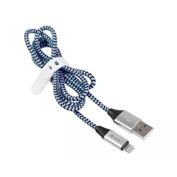 Lightning cable Tracer TRAKBK46269 1m Black Blue Silver