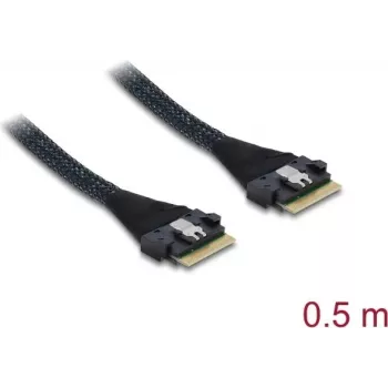 DELOCK PCIe 4.0 Slim SAS Cable SFF-8654 8i to (0.5 m) model 82303