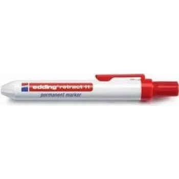 Permanent Marker Edding Retract 11 Bullet Tip Red