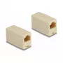 DeLOCK Adapter RJ45 jack to RJ45 jack UTP beige Female/Female