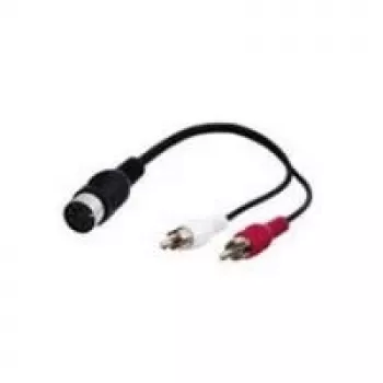 Wentronic Goobay DIN/RCA-Adapter Cable, 0.2 m - DIN-Socket 180° (5-Pin) > 2x RCA-Plug (Audio left/right) (50004)