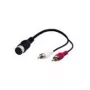 Wentronic Goobay DIN/RCA-Adapter Cable, 0.2 m - DIN-Socket 180° (5-Pin) > 2x RCA-Plug (Audio left/right) (50004)