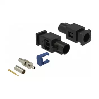Coaxial connector DELOCK 89755 — FAKRA A male, gold-plated contacts, 9.4×25.6×7.4 mm