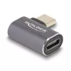DeLOCK USB Adapter 40 Gbps USB Type-C PD 3.0 100 W male to female angled left/right 8K 60 Hz metal
