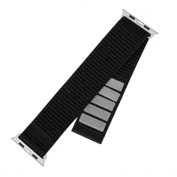 Replacement nylon strap FIXED Sporty Strap Fixed FIXNST2-1029-BK for Apple Watch Ultra 49mm, black, 160–210 mm length