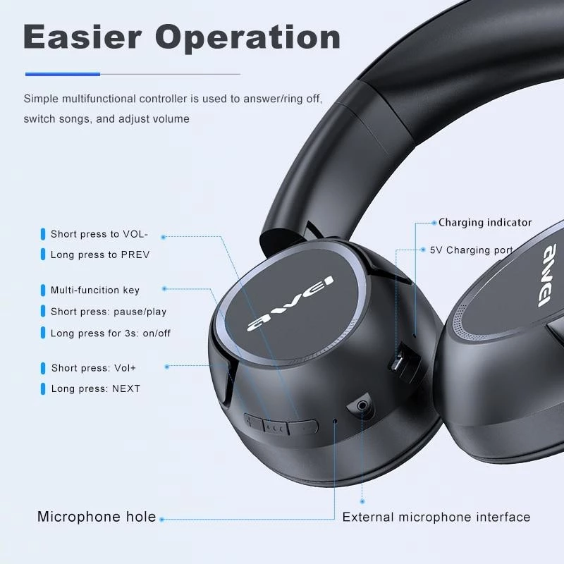Bluetooth Headphones Awei A770BL