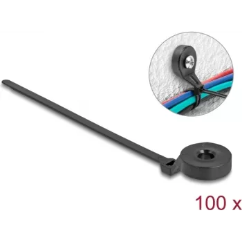 Cable ties DELOCK 18915 180×6 mm black, nylon, 180 mm length, 6 mm width
