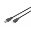 ASSMANN SuperSpeed USB 3.0 Cable, USB A Plug Micro USB B-Plug, Cu AWG 28, 2x Shielded, dl. 1.0m (AK-300116-010-S)