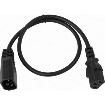 Power extension cable Omnitronic 30235103, 3-core 0.75 mm², 0.6 m, black