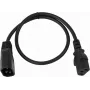 Power extension cable Omnitronic 30235103, 3-core 0.75 mm², 0.6 m, black
