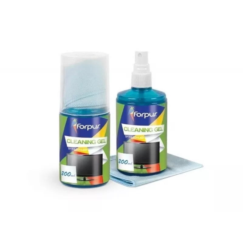 Screen cleaning kit Forpus (liquid 200ml, cloth)