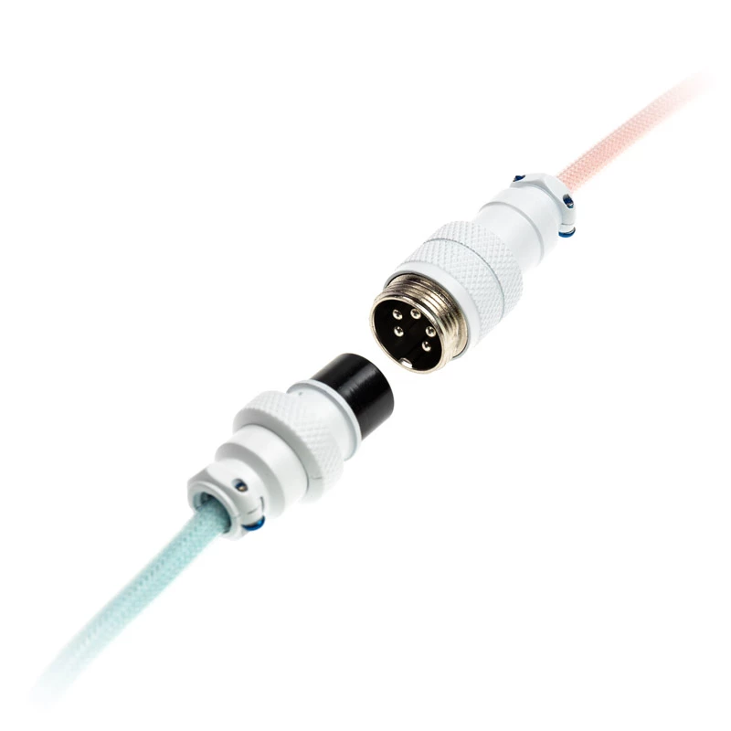 Ducky Premicord Cotton Candy Coiled Cable, USB Type-C to Type-A - 1.8m